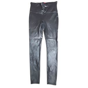 Spanx Black Sheen Leggings Size M